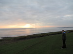 SX03502 Jenni walking down to Ogmore by Sea beach.jpg